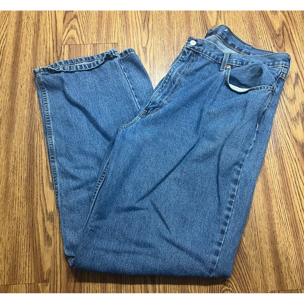 #J108 Men Levi Strauss 550 W42 L34 Blue Jeans Zipper Levi's